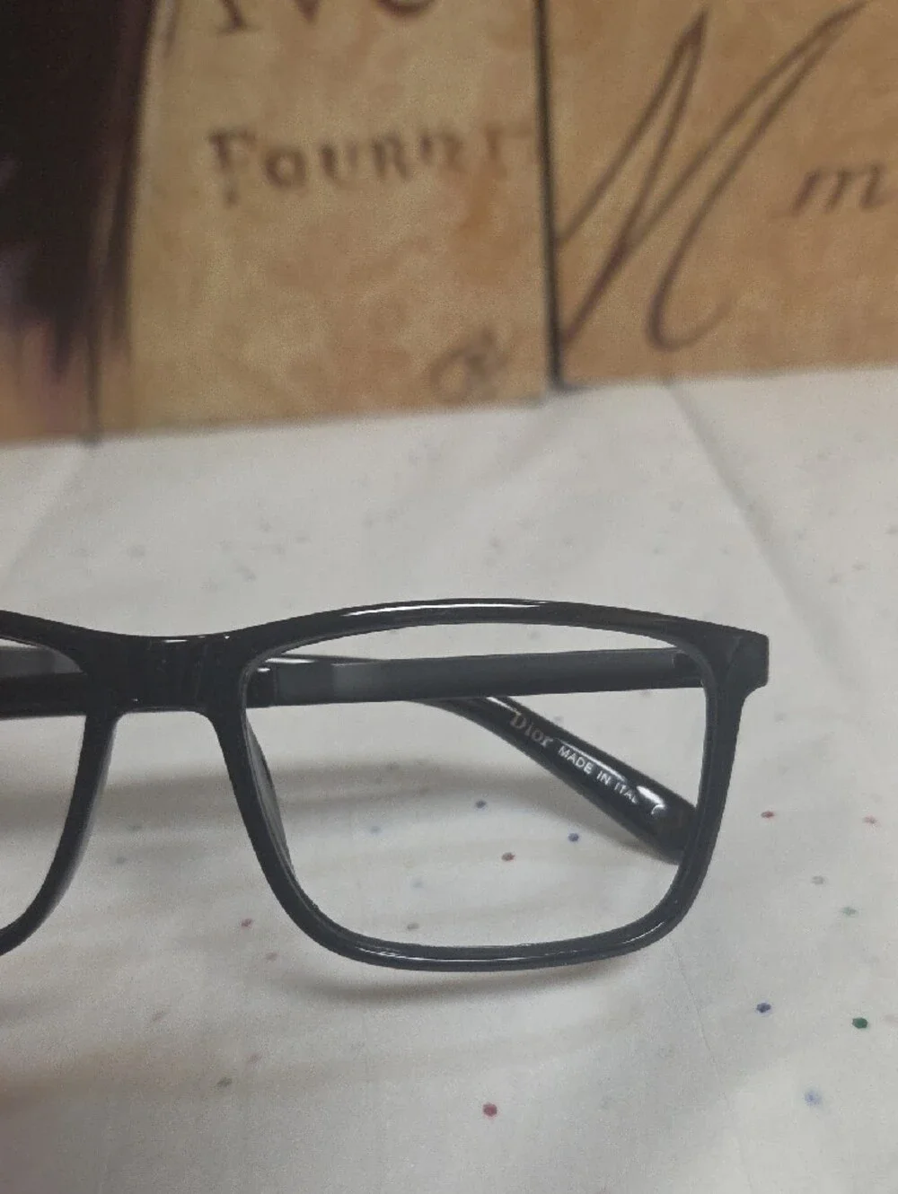 Dior Black Rectangle Eyeglass Frames ONLY